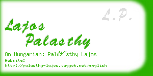 lajos palasthy business card